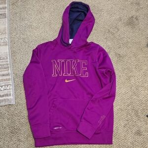Nike Magenta Hoodie with Gold Accents